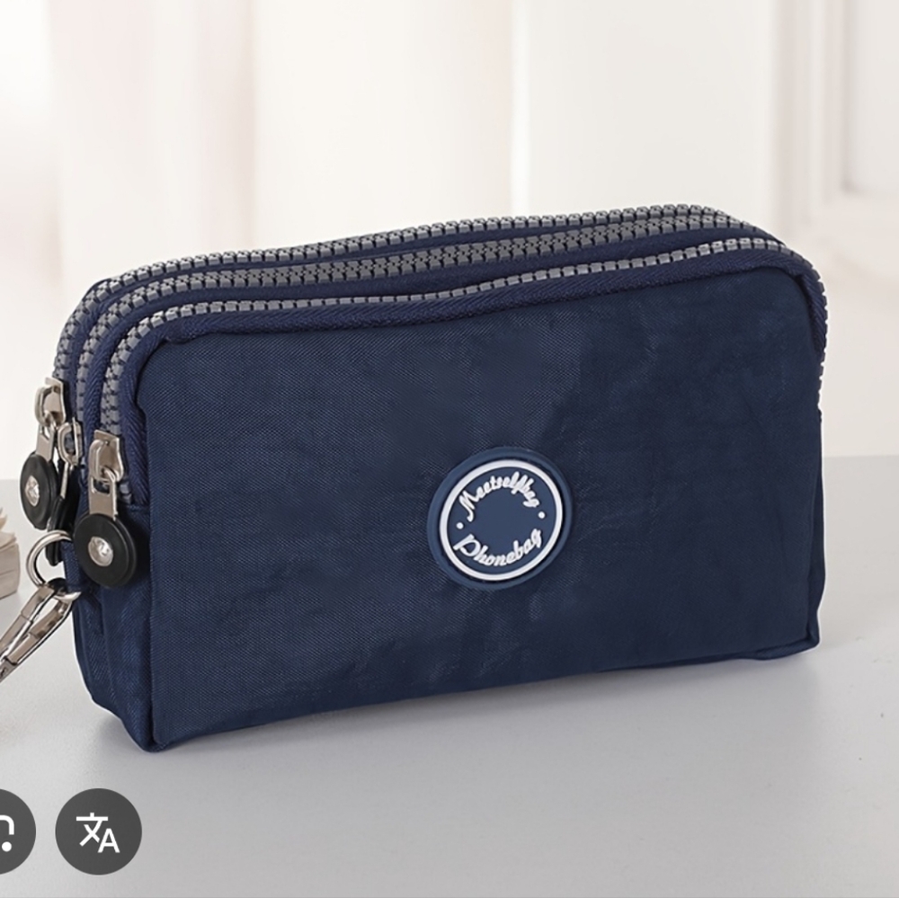 Women's Nylon Wallet Clutch Wristlet Navy Blue Kipling Style/Meetself